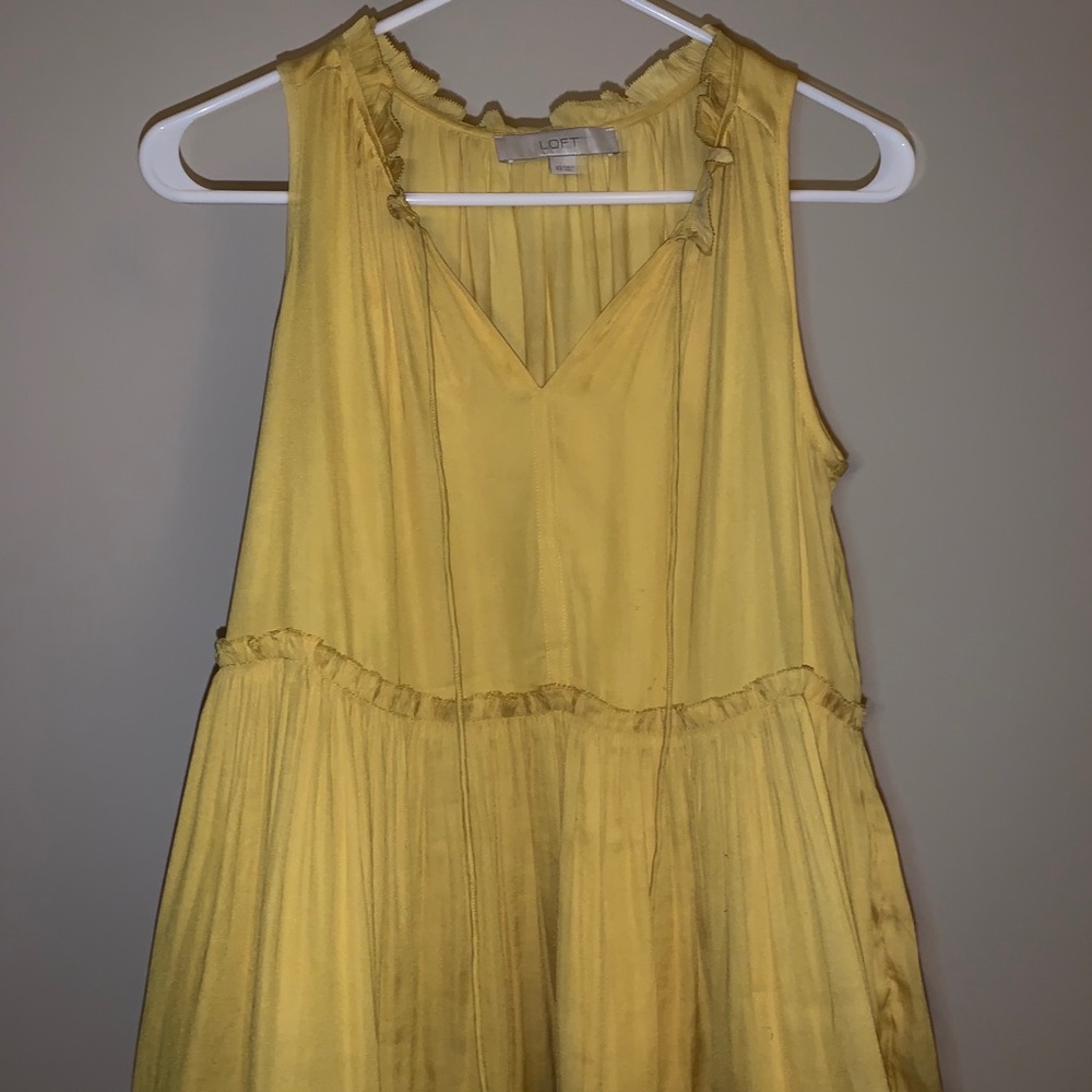 Yellow Loft Flowy Tank Top, Size XS